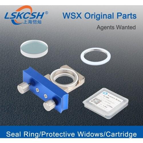 LSKCSH WSX Original Laser Head Parts Seal Ring 29.8*24*3mm Laser Protective Windows/Lens 30*5mm Protective Windows Cartridge