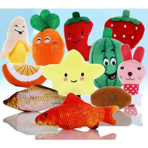 Plush Squid Dog Toy Soft Plush Pet Toy Crab Chew Puppy Press Sound Squeak Toys for Dogs Various Toys Pet Products