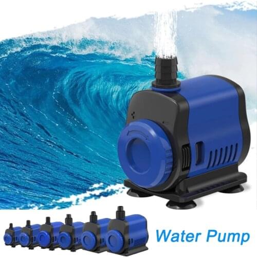 Ultra-Quiet Submersible Water Fountain Pump Filter Fish Pond Aquarium Tank, adjustable Water Pump bottom filter sponges included