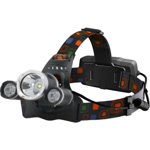 Strong Outdoor Camping Fishing Headlight T6 LED Headlamp 3 Heads Torch Light For Night Fishing Lighting Accessories