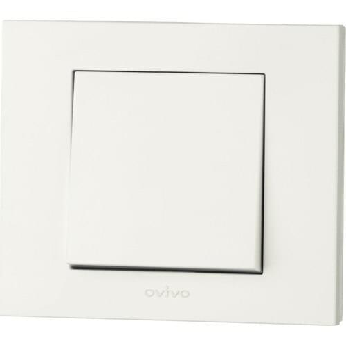 For Home Ovivo Grano White Switch Socket