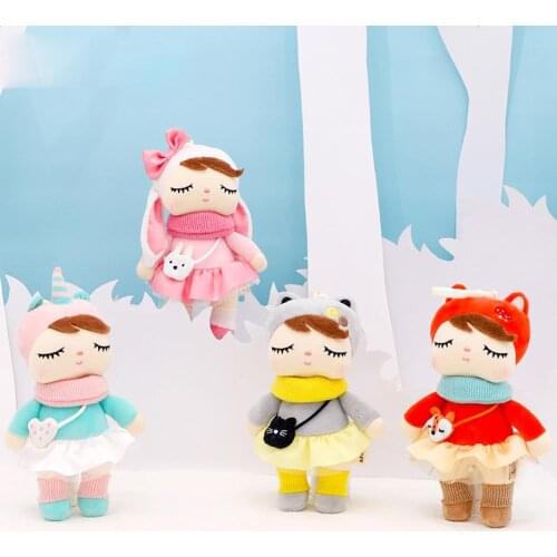 Cute Metoo Forest Angela Rabbit Pendant Mini Angela Doll Key Ring For Children Girls Birthday Christmas Gift Kids Cartoon Toys