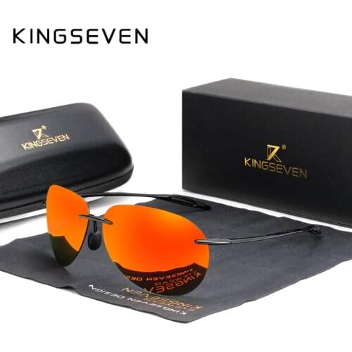KINGSEVEN DESIGN Mens Classic Pilot Sunglasses Polarized Sun Glasses For Men Driving Mirror Lens UV400 Protection Oculos N7027