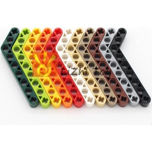 Technic 32271 Liftarm 1x9 Bent (7 - 3) Thick Bricks Model Building Blocks Technic Parts Accessories Combination Mechanical