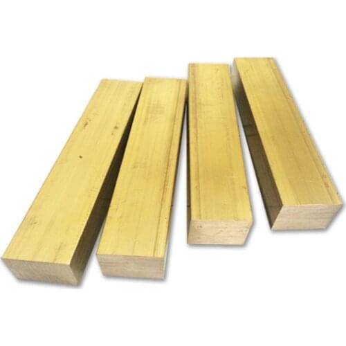 20x20x200mm 20x20x100mm H59 High Quality Brass Shaft Copper Square Flat Bar Model Maker DIY material All sizes in stock