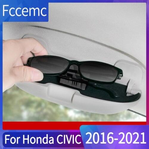 1pcs Car Glasses Case Sunglasses Holder Storage Box For Honda Civic 10th New Design Interior Decoration Covers Car Styling