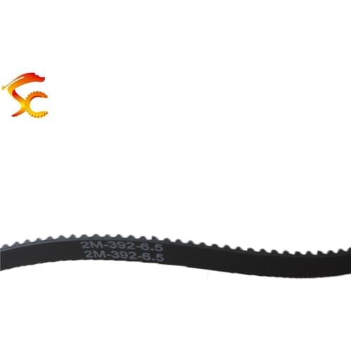2pcs GT2 392 belt closed loop rubber 2GT-392-6.5 timing belt Teeth 196 Length 392mm width 6.5mm for 3D printer
