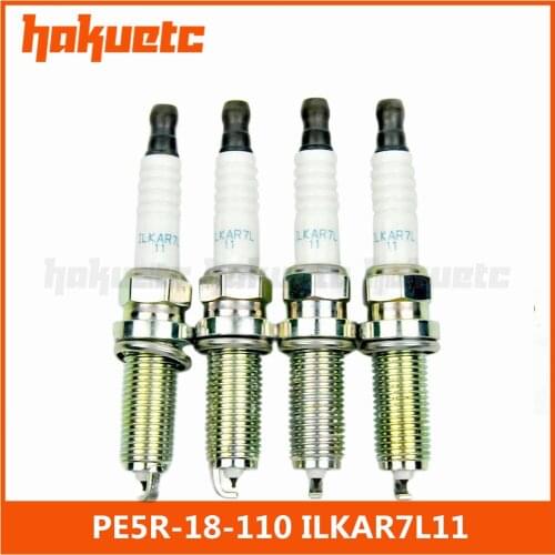 4pcs Iridium PE5R-18-110 ILKAR7L11 Spark Plug For Mazda 3 6 CX-3 CX-5 MX-5 Miata PE02-18-110 PE20-18-110 PE21-18-110 PE5R18110