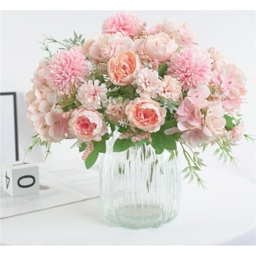 7 Heads Peony Flower Beautiful Artificial Silk Fake Flowers Wedding Valentines Bouquet Bridal Holding Flowers Decor Декор