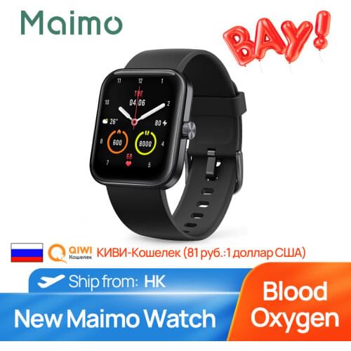 Maimo Smart Watch Blood Oxygen Monitoring 5ATM Waterproof Fashion Design 13 Sport Mode G-sensors Reminders AI Running Competitor
