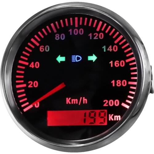 85Mm 200 Km/H Car Motor Auto GPS Speedometer Waterproof Digital Boat Speed Gauges