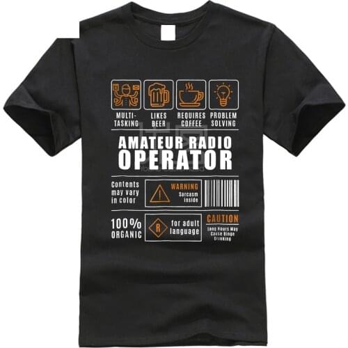 Brand Men Shirt Funny Amateur Ham Radio Tshirt