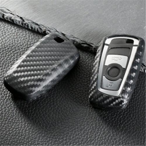 Peacekey Carbon fiber color Car Key Case Cover Shell For BMW F10 F20 F30 NEW 1 2 3 4 5 6 7 Series X3 X4 320I 116I 118I 328I 530I