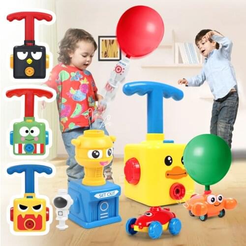Children Inertial Power Ball Car Science Experiment Toy Puzzle Fun Inertial Toys Inertial Inflate balloons Power Ball Car