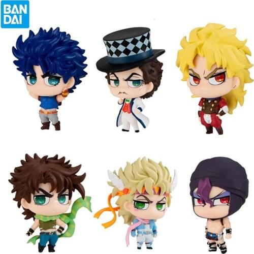 6Pcs Bandai Gashapon Toy 05 Jojo Bizarre Adventure Action Figure Joseph Joestar Dio Kars Pvc Anime Model Collectible Toys