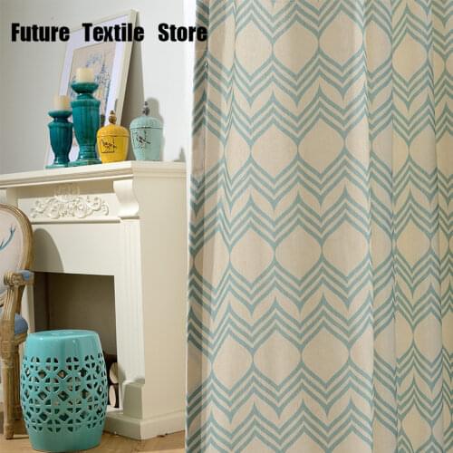 [Hills] Curtains for Living Room Bedroom Modern Minimalist European Curtains Cotton Printed Blackout Drapes/Curtains, Window