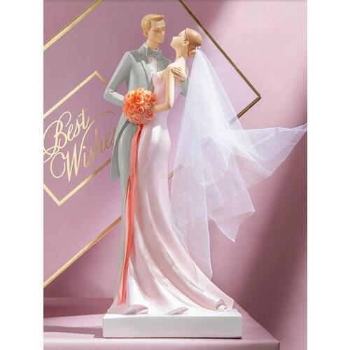Art home decoration Lucky Statue High-end creative wedding gifts for the newlyweds wedding anniversary couple custom