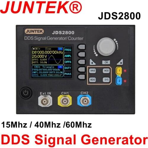 JUNTEK JDS2800-15M 15MHz DDS Digital Control Function Signal Generator Dual-channel Frequency Meter Arbitrary Waveform Generator