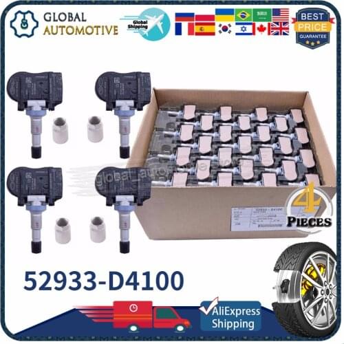 SET(4) TPMS Sensor 52933-D4100 For 2015-2022 Hyundai ELANTRA 2019 I30 FASTBACK KIA OPTIMA NIRO Tyre Pressure Sensor 52933-D91000