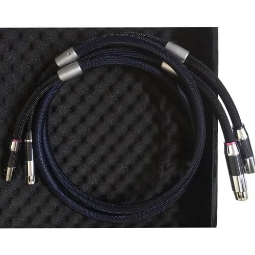 Lineflux XLR Flux Series- Audio Balance Cables Carbon Fiber Rhodium Plated for HIFI Amplifier CD Player