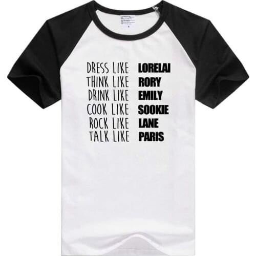 Lorelai Rory Gilmore Girls short sleeve casual Men Women T-shirt Comfortable Tshirt Cool Print Tops Fashion Tees GA547