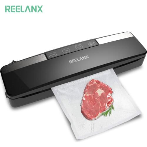 REELANX Vacuum Sealer V2 125W Built-in Cutter Automatic Food Packing Machine 10 Free Bags Best Vacuum Packer for Kitchen