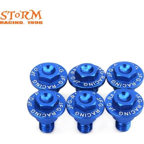 Motorcross CNC Aluminum 6 PCS Mudguard Damping Fork Guard Bolt For HUSQVARNA TC 50 65 85 125 250 TE 125-300 TX FC FE FX Moto