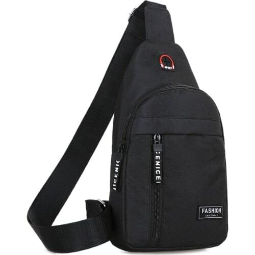 Fashion Mens Shoulder Bag Sling Chest Pack Canvas USB Charging Sports Crossbody Handbag For Men 2020 Chest Bags Belt Waist Pack