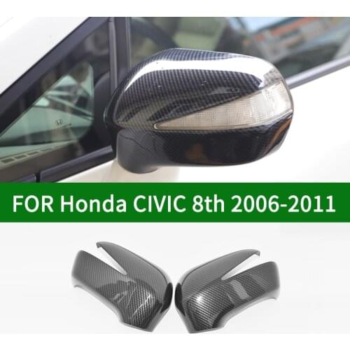 For honda civic FD2 8th 2006-2011 car Rearview mirror cover trim,accessories black carbon fibre Side Turn Signal Mirror Covers