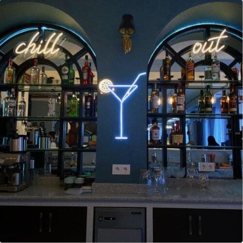 Custom Martin Lemon Cup Neon Sign Led Flex Transparent Acrylic Light Decor Window Wall Hanging for Room Home Sale Shop Bar