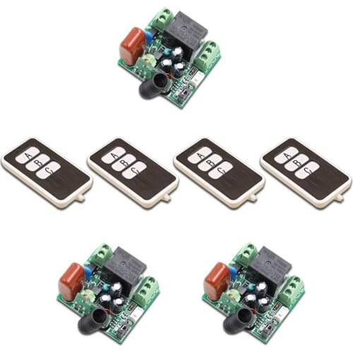 New Remote Control RF Wireless Remote Control Switch System Electric Garage Door /Window Control 4Transmitter & 3Receiver