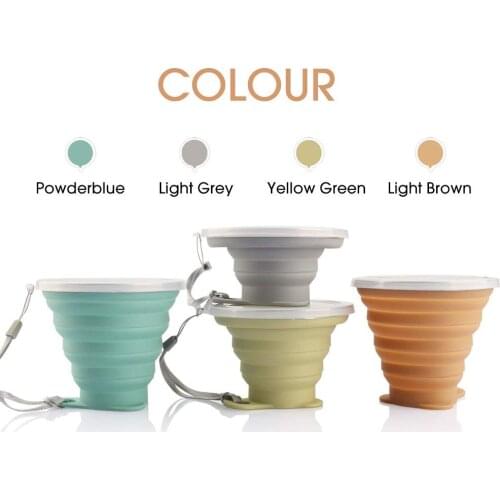 Silicone Cosmetic Container Collapsible Travel Cup Sub-bottling Silicone Folding Camping Cup Coffee Cup Retractable Travel Copa