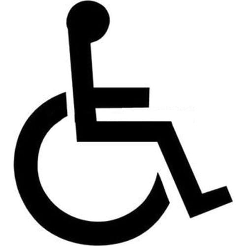 10*11.5CM Handicapped Symbol Reflective window Stickers Motorcycle Decals