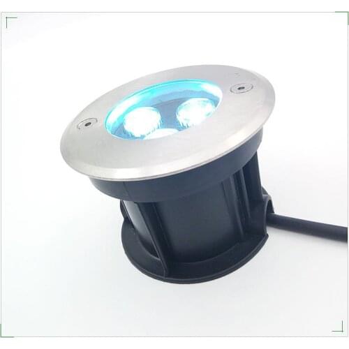 Ip67 stainless steel buried light mini Outdoor waterproof LED underground light 3W RGB red green blue 3W LED floor light