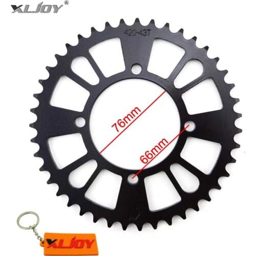 Rear Sprocket 420 76mm 43T Tooth For SDG hub wheel Pit Dirt Bikes Pitmotards SSR Taotao Coolster Braaap Motorcycle Motocross
