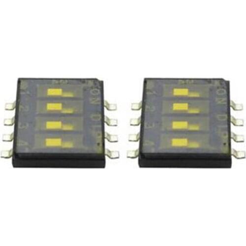 10pcs 1.27mm dial switch slide switch patch mini flat switchs 8 pin button