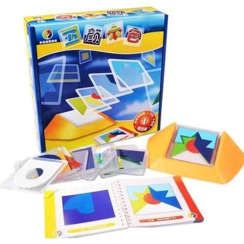 100 Challenge Color Code Puzzle Games Tangram Jigsaw Board Puzzle Toy Children Kids Develop Logic Spatial Reasoning Skills Toy