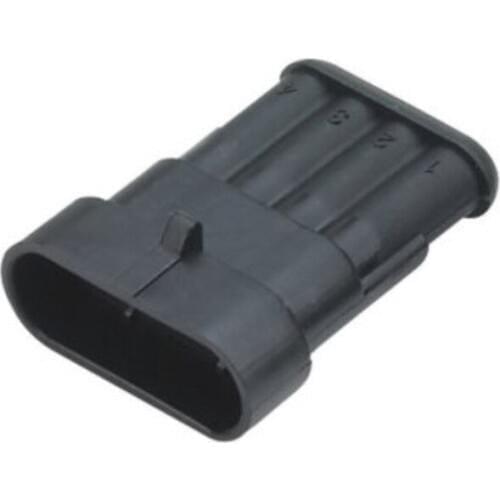 100pcs/lot Tyco 4 Pin/Way Female Male Superseal AMP Auto Sealed Wire Harness Connector Plug 282106-1 282088-1