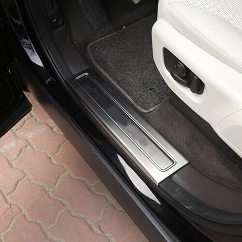 Stainless Inside Door Sill Scuff Threshold Protector Plate Cover For Land Rover Discovery 5 2017 Car Accessory 4pcs