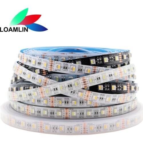 5m/Lot 5050 4 In 1 RGBW LED Strip DC12V/24V Flexible LED Light RGB+White / RGB+Warm White LED Tape 60LEDs/m
