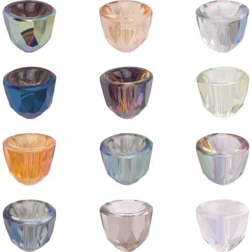 8MM Crystal Pendant Bell Chunky Beads Bulk 50Pcs Faceted Glass Loose Beads DIY Making Charm Bracelet for Women Gifts Jewelry