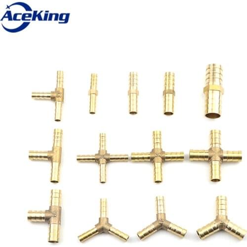 All copper pagoda joint y-type gas pipe three-way gas pipe straight hose joint fitting t-type three-way four-way joint gree head