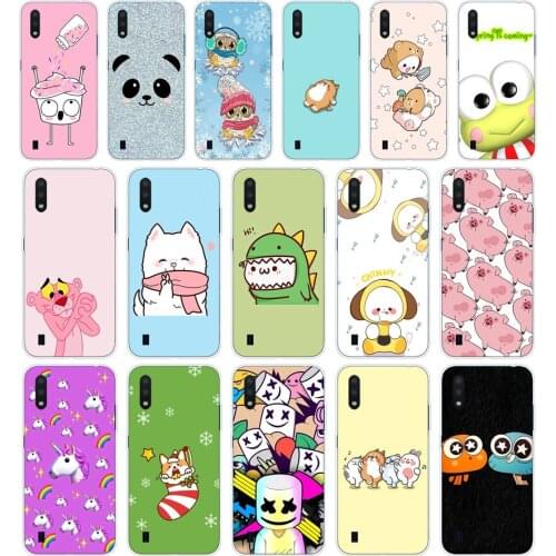 95AA Cute cartoon animals Soft Silicone Tpu Cover phone Case for Samsung Galaxy A01 A10 2019 A20 A20E A20S M11 M21 case