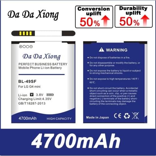 Da Da Xiong 4600mAh BL49SF BL-49SF Battery for LG H735T H525N G4 mini G4 Beat G4C G4S Phone battery