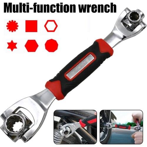 Wrench 48 in 1 Tools Socket Works with Spline Bolts Torx 360 Degree 6-Point Universial Furniture Car Repair
