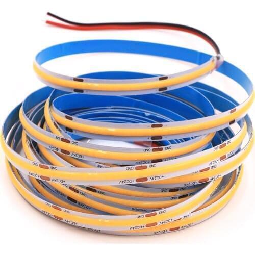 DC12V 24V High Density COB LED Strip 384/528 LEDs/M Flexible LED Tape Linear White/Warm White/NeutralWhite Linear Ribbon