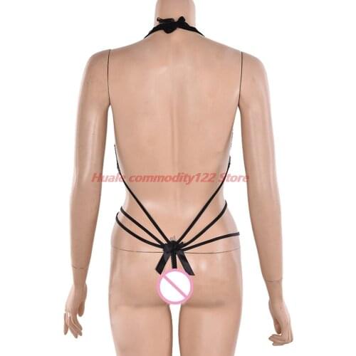 Hot Black G String Lace Floral Sling Women Sexy toy Sleepwear Teddies Bodysuits For Adult Games