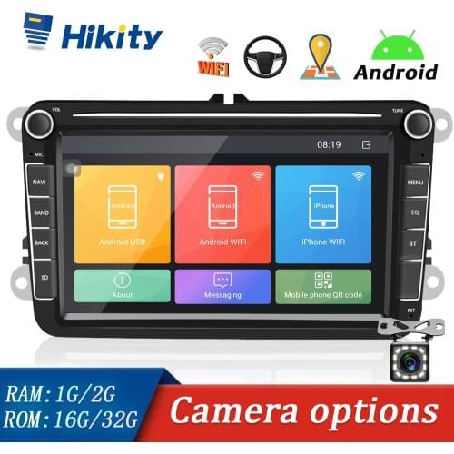 Hikity 2+32GB Car Radio Android 8.1 2Din Car Multimedia Player GPS WIFI Autoradio Radio 8''For VW/Seat/Skoda/Passat/Golf/Polo