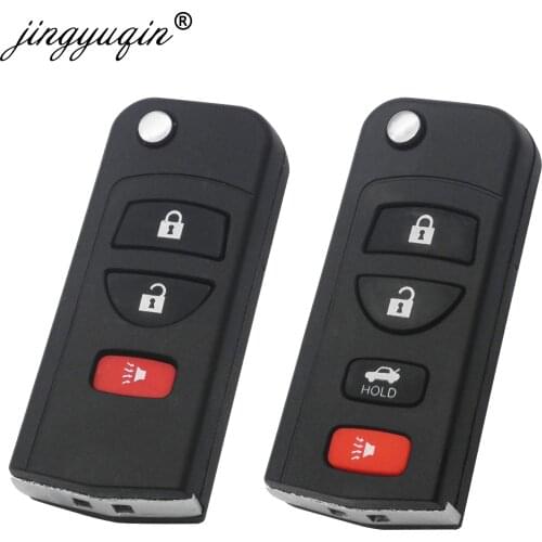 Jingyuqin Uncut Car Remote Key Shell Fob For INFINITI G35 I35 350Z Nissan Sentra Altima Maxima Xterra Frontier TITAN