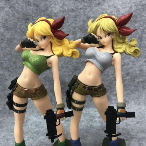 Classic Anime Dragon Ball Blond Soft-breasted Ranchi Action Figure Flash Toy Boxed Decoration Model Childrens Gift Collection